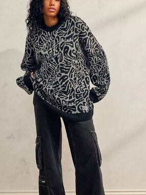 The Ragged Priest Cryptic Knit Oversized Jumper Sweater